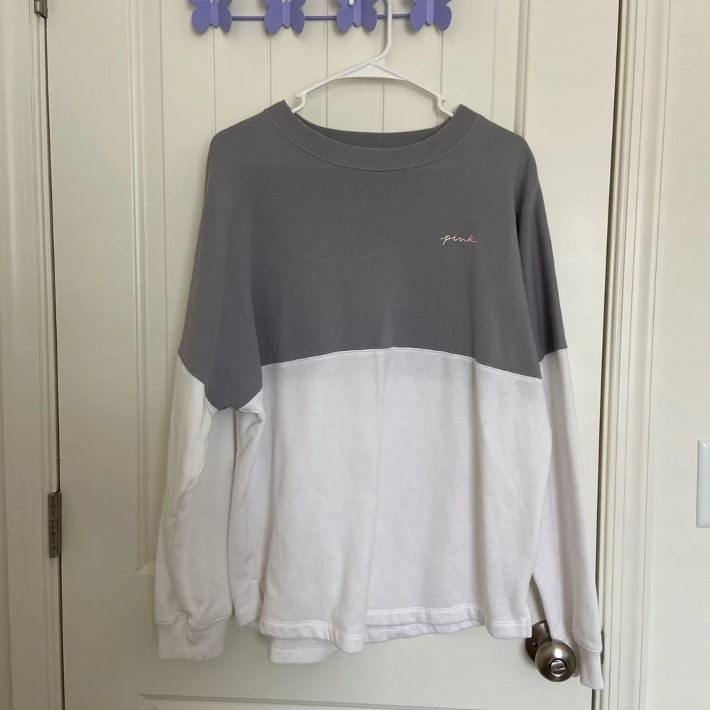PINK Victoria’s Secret women’s multicolored logo crewneck — medium